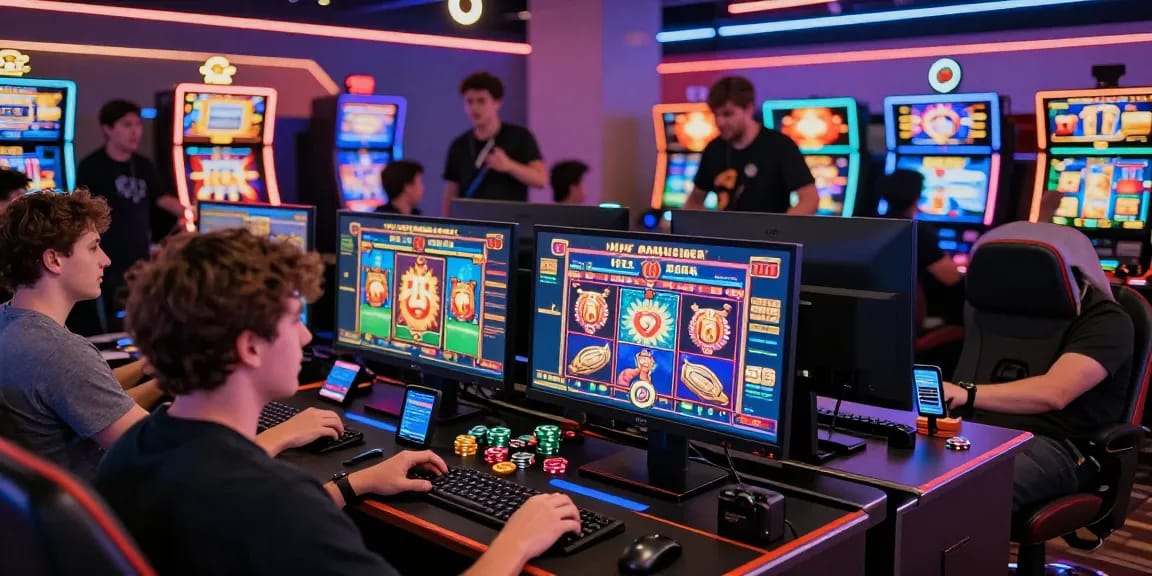 Pengalaman bermain slot tahun4d yang menarik dengan pemain dan game warna-warni.
