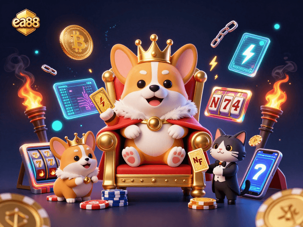 Experience thrilling gaming at ea88 with vibrant 3D characters in a rich casino atmosphere.
