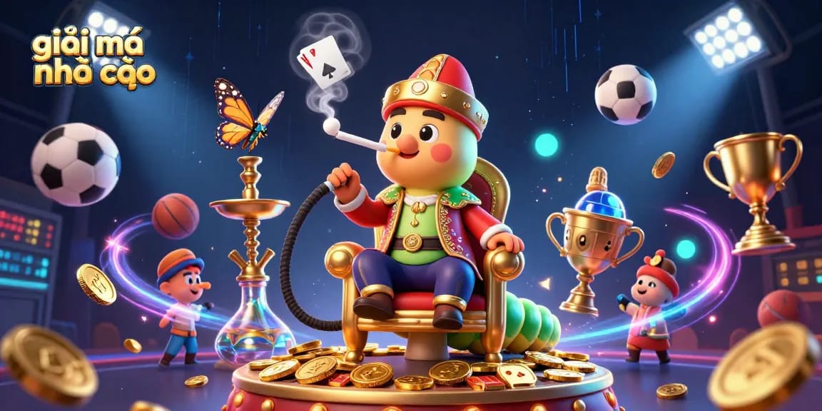 Engage with the thrilling world of giải mã nhà cái through this vibrant 3D illustration showcasing dynamic gambling elements.