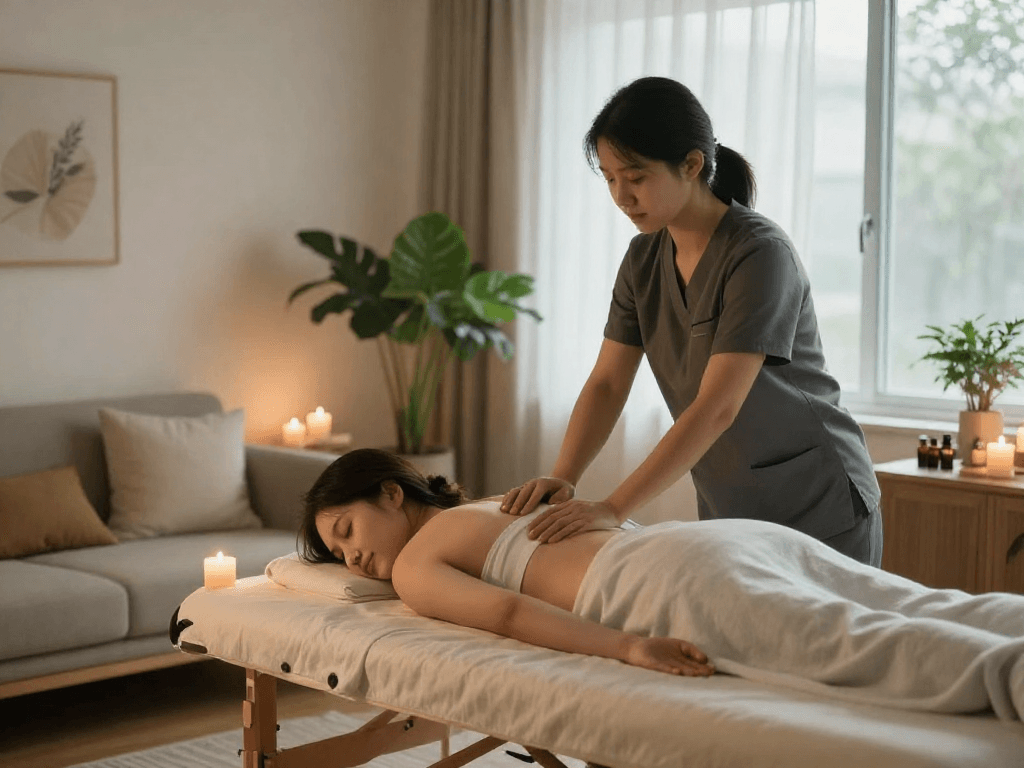Experience premium 출장안마 in a calming home environment with professional massage services.