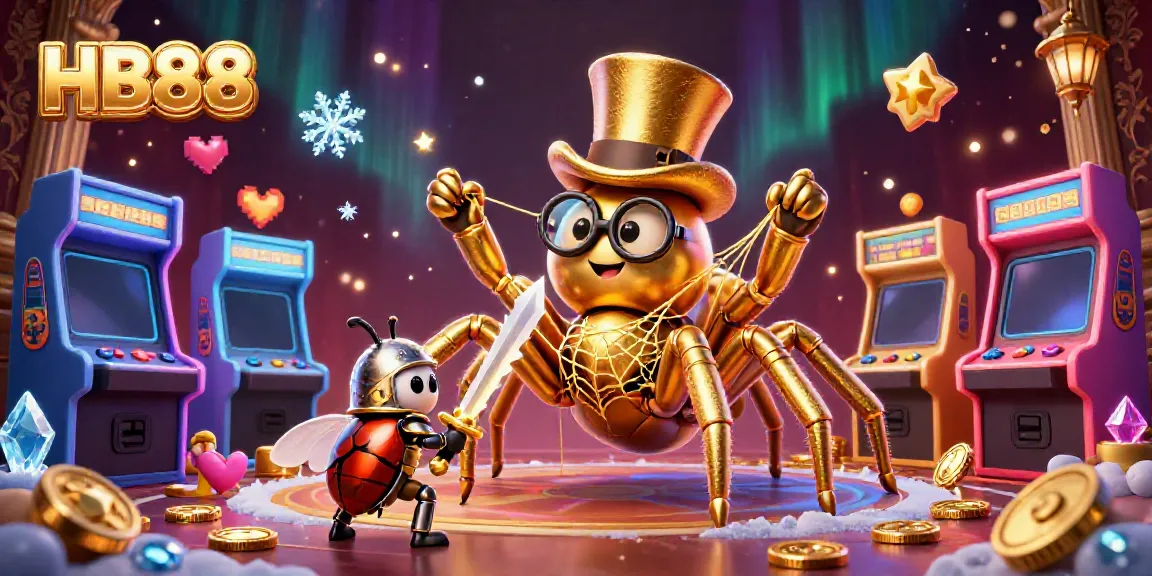 Engage with HB88's exciting casino experience featuring a golden tarantula and beetle knight!