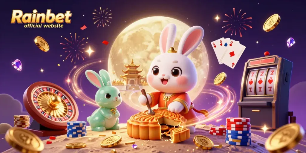 Join the excitement at the Rainbet official website with vibrant casino elements and stunning 3D art.