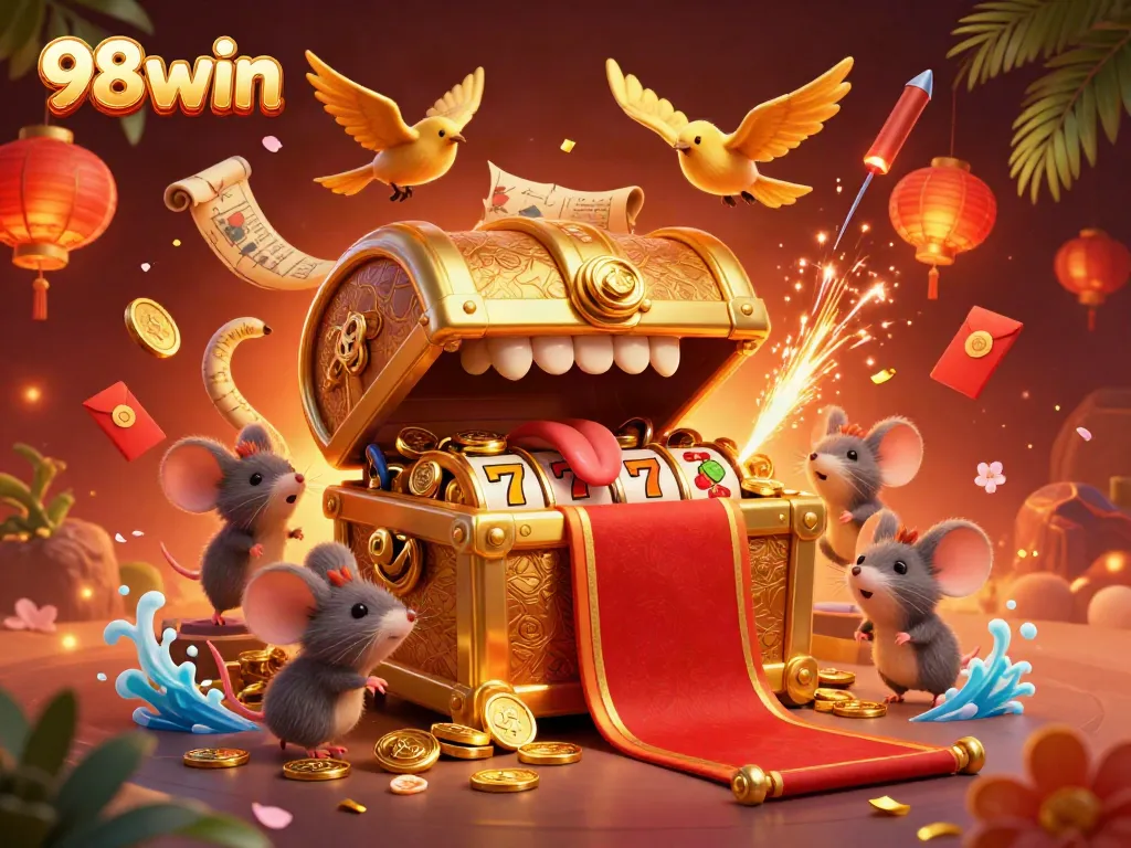 Experience thrilling gameplay at 98win with adventurous treasure chests and dynamic casino elements.