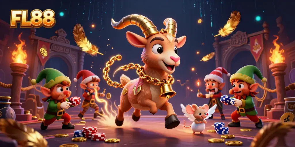 Join the festive fun at FL88’s extravagant holiday-horror casino with lights and mayhem!