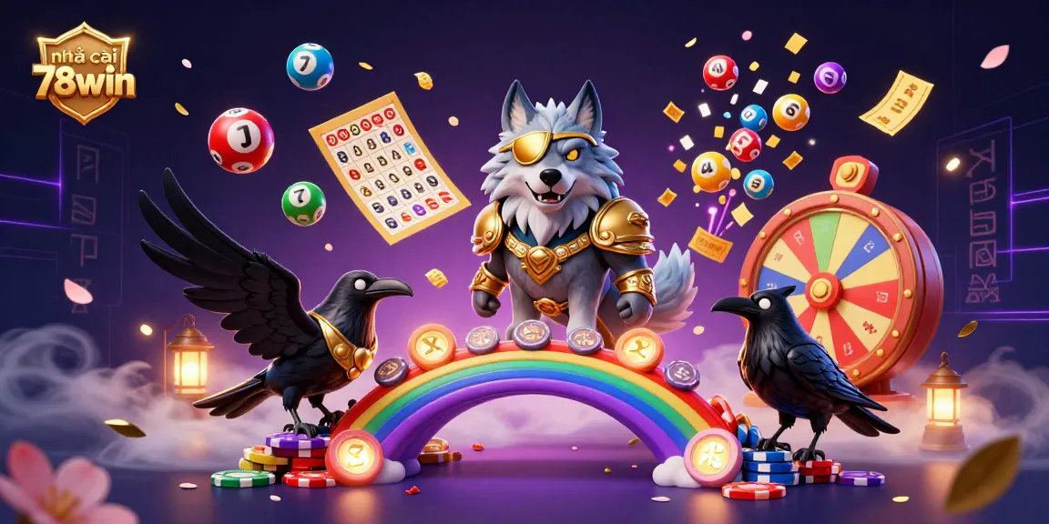 Engage with nhà cái 78win's exciting adventure with Odin and his ravens over a vibrant casino landscape.