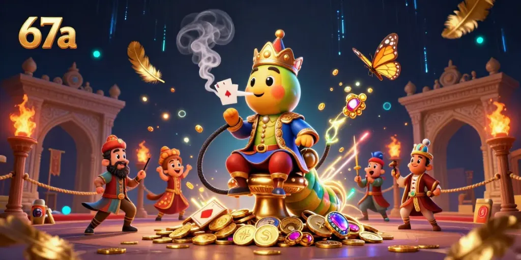 Experience thrilling gameplay with 67a’s immersive casino graphics and poker hand symbols.