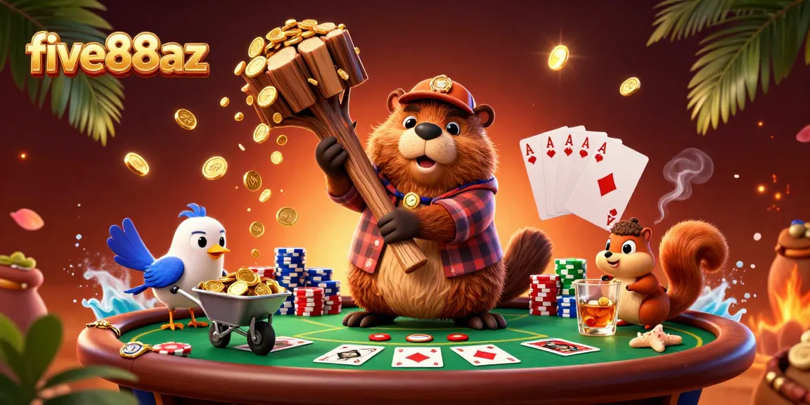 Join five88az and experience thrilling poker action with vibrant characters collecting coins.