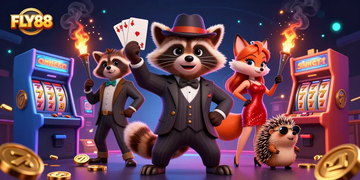 Engage in thrilling slots at FLY88 with charming characters and dynamic casino elements.