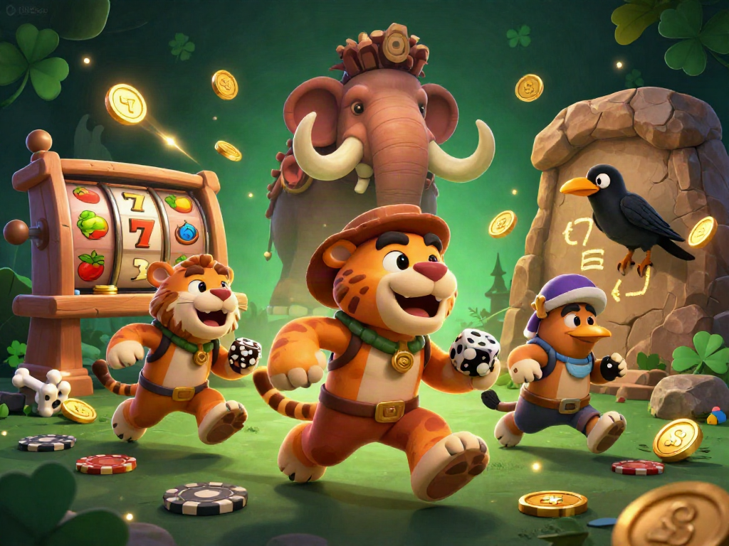 Experience immersive gaming action at du88az with engaging slot machine visuals and 3D characters.