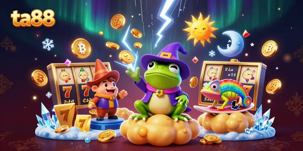 Experience betting excitement with ta88's thrilling golden coins and dynamic characters.