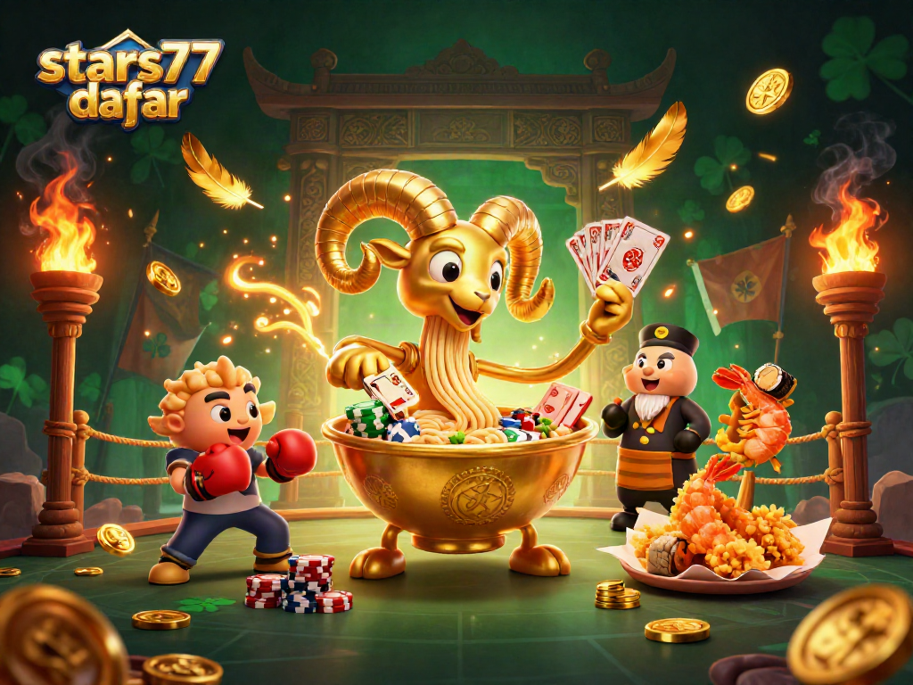 Gambarkan aksi di kasino dengan stars77 daftar dan karakter unik yang terlibat dalam permainan kartu.