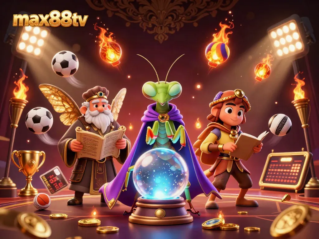 Experience excitement with max88tv as whimsical characters engage in thrilling sports betting action.