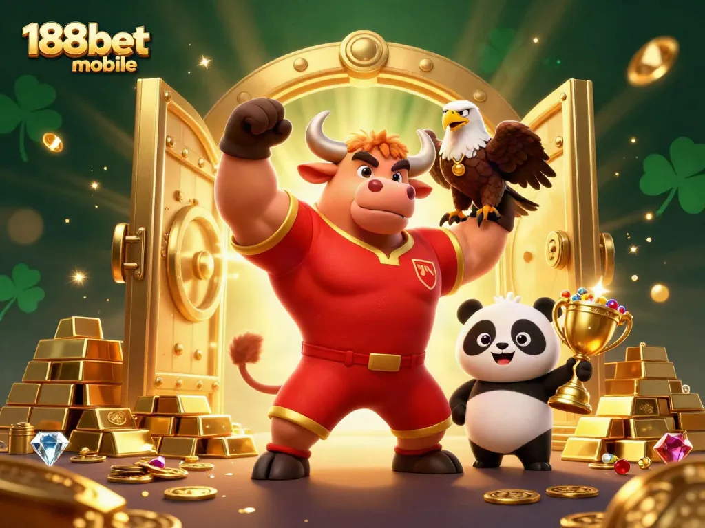 Experience thrilling wins with the vibrant 188bet mobile app, featuring dynamic sports action and lucky symbols.