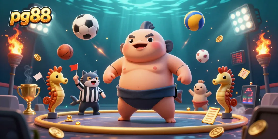 Experience dynamic sports betting with pg88 in a vibrant underwater casino scene.
