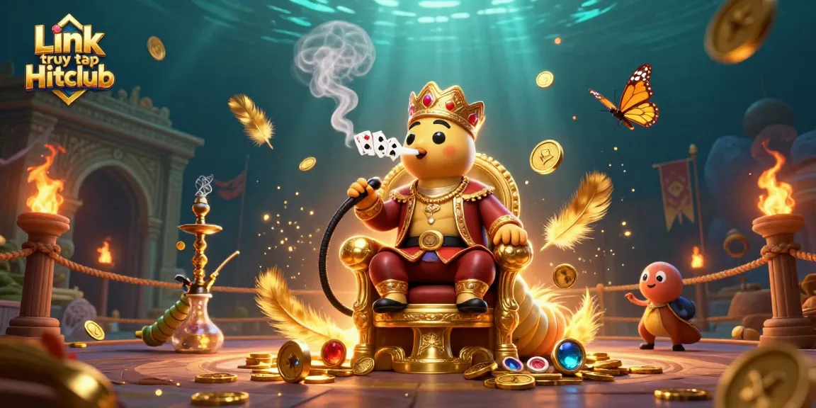 Engage in thrilling gameplay with Link truy cập Hitclub illustrated through vibrant visuals and playful characters.