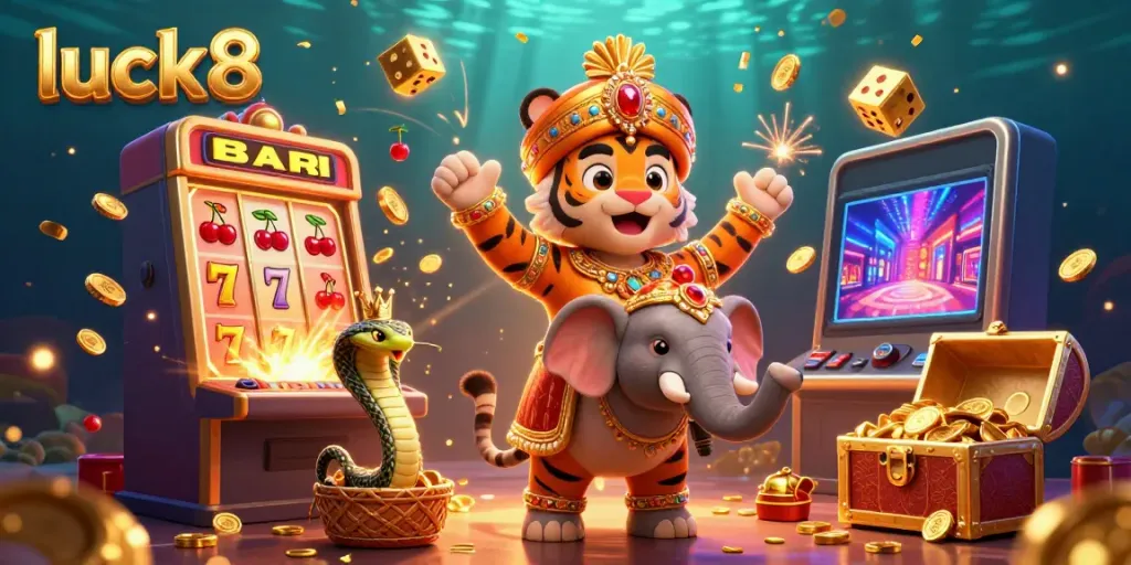 Experience thrills at luck8 with a vibrant Asian gaming scene featuring a jackpot explosion.