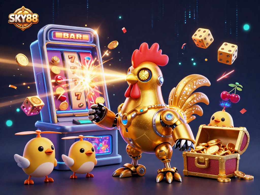 Experience jackpot excitement with SKY88's dazzling 3D casino scene full of games!