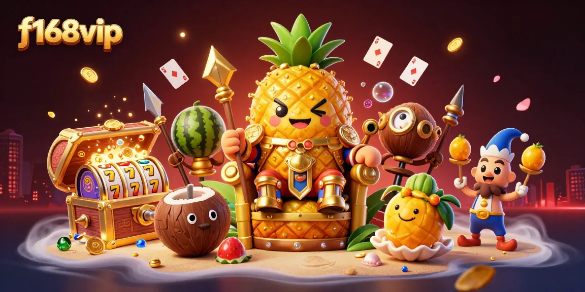 Experience f168vip with vibrant visuals showcasing online casino games and engaging characters.