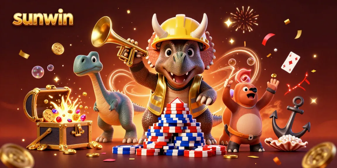 Sunwin promotes engaged gameplay with thrilling characters and dynamic casino elements in a vibrant celebration