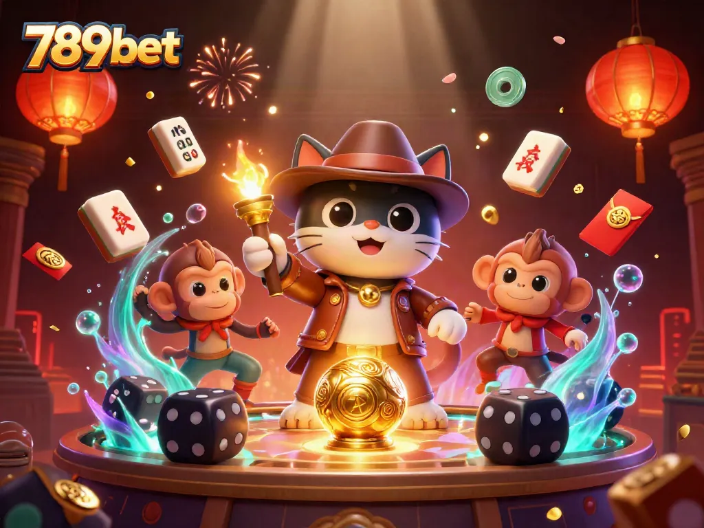 Immerse in the thrill of 789bet with an adventurous scene of a cartoon explorer discovering a golden artifact.
