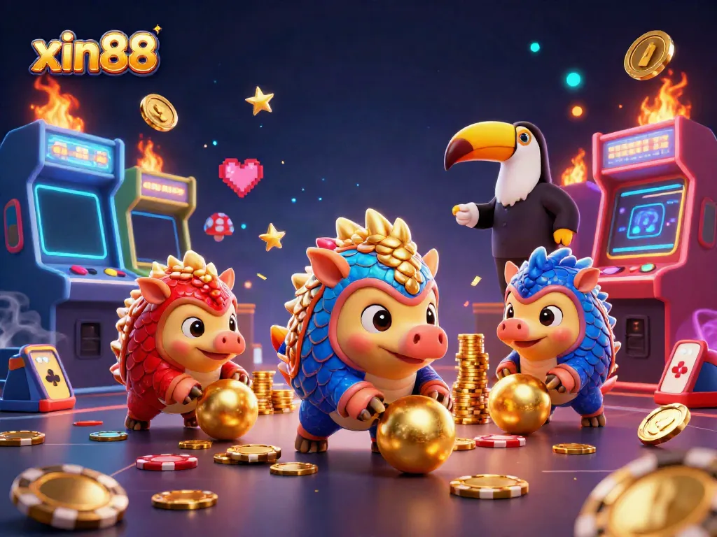 Experience the vibrant action of xin88 with rival pangolins and dynamic casino elements.