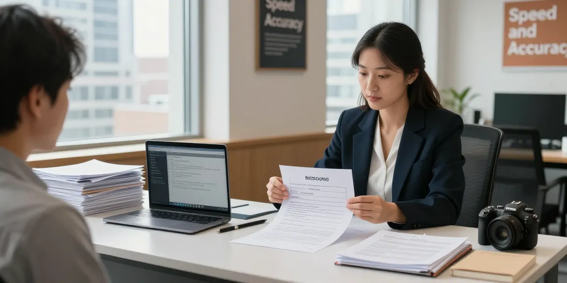 Apostille birth certificates processing in a bright Toronto office, showcasing document preparation and client assistance.