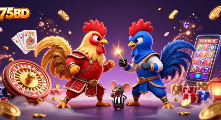Experience the thrill of 75BD with dynamic roosters and casino games in an exciting showdown.